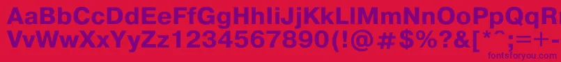 Pragmat1 Font – Purple Fonts on Red Background