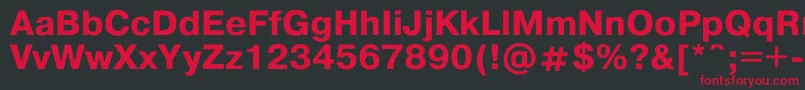 Pragmat1 Font – Red Fonts on Black Background