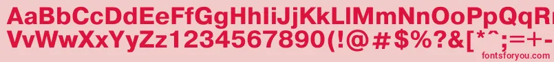 Pragmat1 Font – Red Fonts on Pink Background