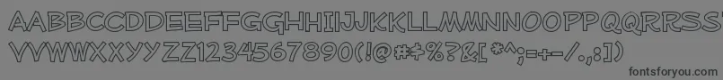 MufferawolRegular Font – Black Fonts on Gray Background