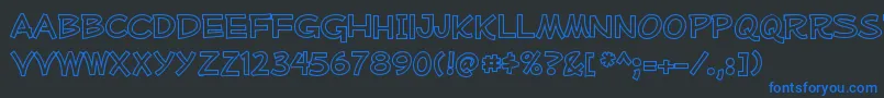 MufferawolRegular Font – Blue Fonts on Black Background