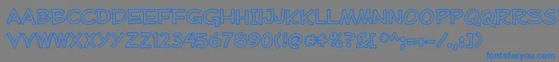 MufferawolRegular Font – Blue Fonts on Gray Background