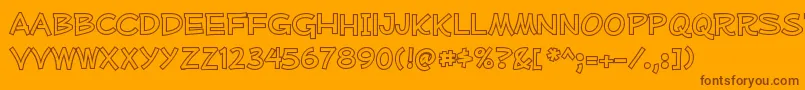 MufferawolRegular Font – Brown Fonts on Orange Background