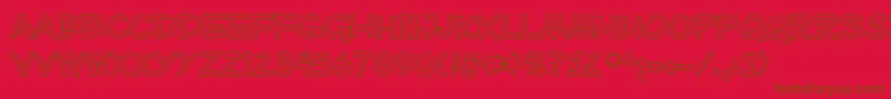 MufferawolRegular Font – Brown Fonts on Red Background