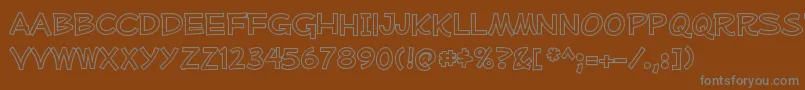 MufferawolRegular Font – Gray Fonts on Brown Background