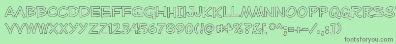 MufferawolRegular Font – Gray Fonts on Green Background