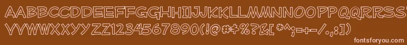 MufferawolRegular Font – Pink Fonts on Brown Background