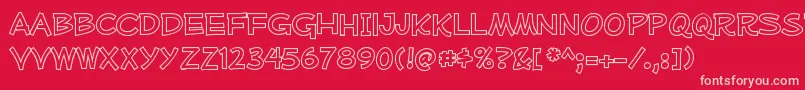 MufferawolRegular Font – Pink Fonts on Red Background