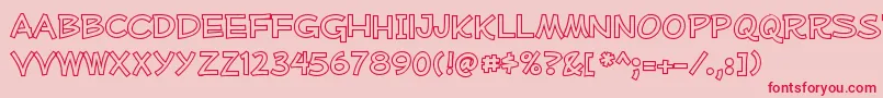 MufferawolRegular Font – Red Fonts on Pink Background