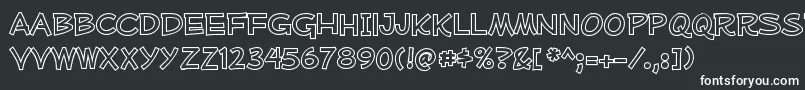 MufferawolRegular Font – White Fonts on Black Background