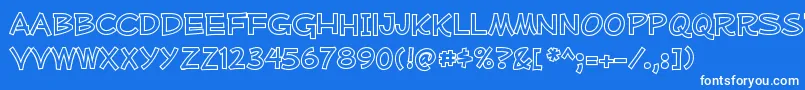 MufferawolRegular Font – White Fonts on Blue Background