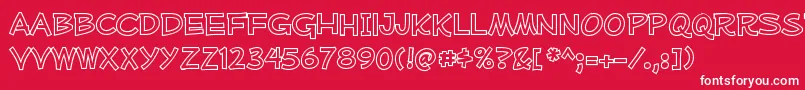 MufferawolRegular Font – White Fonts on Red Background