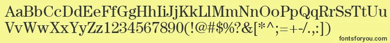 Шрифт ItcCenturyLtBook – чёрные шрифты на жёлтом фоне