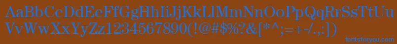 ItcCenturyLtBook Font – Blue Fonts on Brown Background