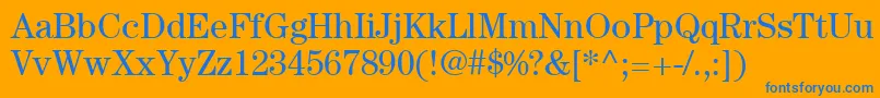 ItcCenturyLtBook Font – Blue Fonts on Orange Background