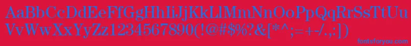 ItcCenturyLtBook Font – Blue Fonts on Red Background