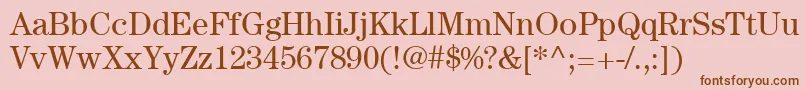 ItcCenturyLtBook Font – Brown Fonts on Pink Background