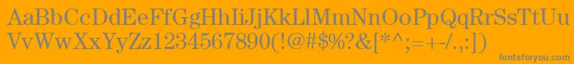 ItcCenturyLtBook Font – Gray Fonts on Orange Background