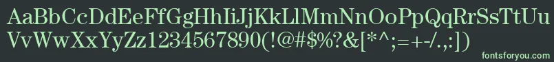 Fonte ItcCenturyLtBook – fontes verdes em um fundo preto