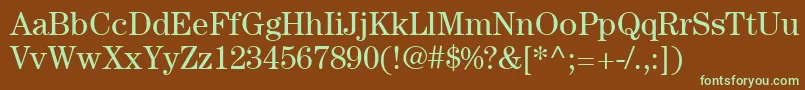ItcCenturyLtBook Font – Green Fonts on Brown Background