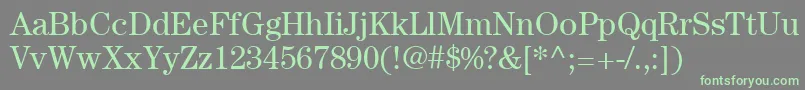 ItcCenturyLtBook Font – Green Fonts on Gray Background