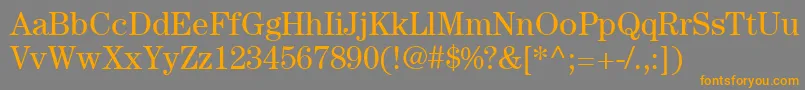 ItcCenturyLtBook Font – Orange Fonts on Gray Background
