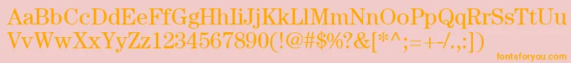 ItcCenturyLtBook Font – Orange Fonts on Pink Background