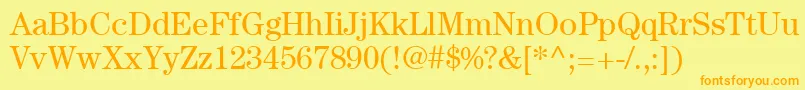 ItcCenturyLtBook Font – Orange Fonts on Yellow Background