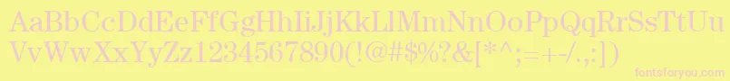 ItcCenturyLtBook Font – Pink Fonts on Yellow Background