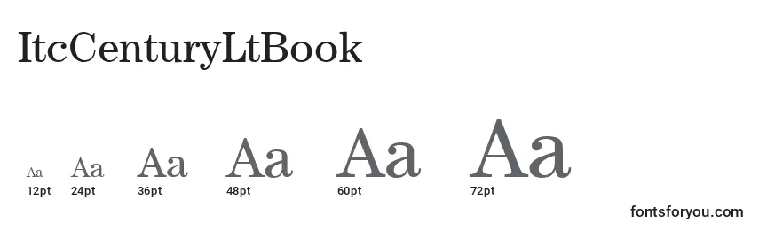 Размеры шрифта ItcCenturyLtBook