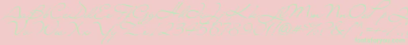 Lianac Font – Green Fonts on Pink Background