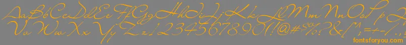 Lianac-Schriftart – Orangefarbene Schriften auf grauem Hintergrund