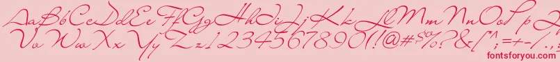 Lianac Font – Red Fonts on Pink Background