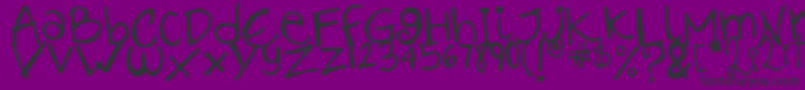 Lilithscript Font – Black Fonts on Purple Background