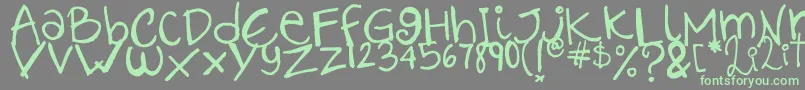Lilithscript Font – Green Fonts on Gray Background