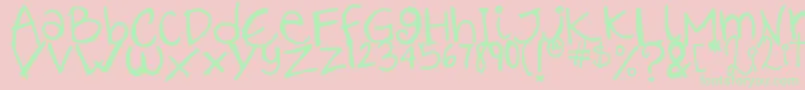 Lilithscript Font – Green Fonts on Pink Background