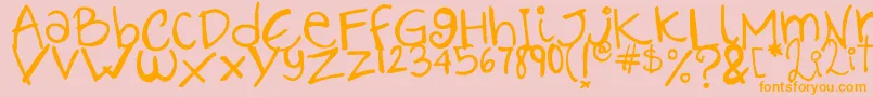 Lilithscript Font – Orange Fonts on Pink Background