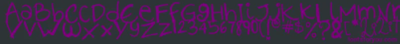Шрифт Lilithscript – фиолетовые шрифты на чёрном фоне