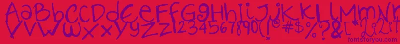 Lilithscript Font – Purple Fonts on Red Background