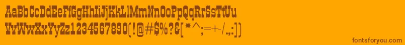 GildiaRegular Font – Brown Fonts on Orange Background