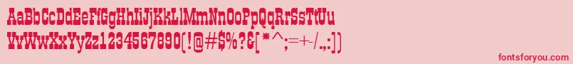 GildiaRegular Font – Red Fonts on Pink Background