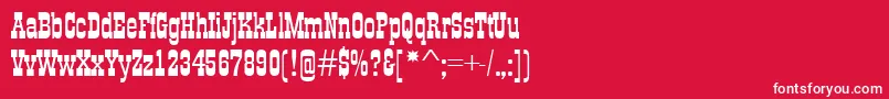 GildiaRegular Font – White Fonts on Red Background