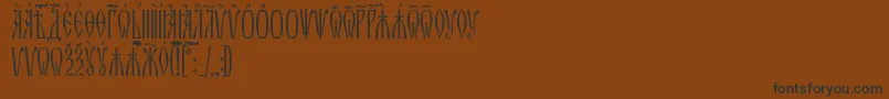 ZlatoustIeucs Font – Black Fonts on Brown Background