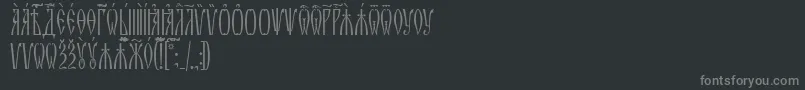 ZlatoustIeucs Font – Gray Fonts on Black Background