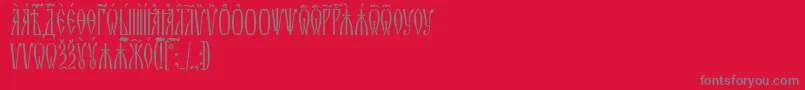 ZlatoustIeucs Font – Gray Fonts on Red Background