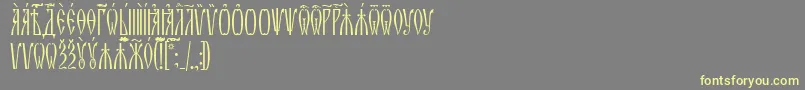 ZlatoustIeucs Font – Yellow Fonts on Gray Background