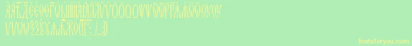 ZlatoustIeucs Font – Yellow Fonts on Green Background