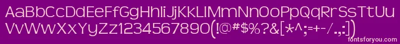 Fonte TeenlightRegular – fontes rosa em um fundo violeta