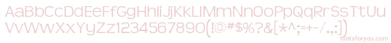 TeenlightRegular Font – Pink Fonts on White Background