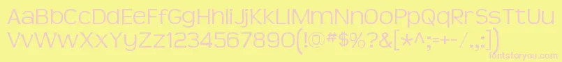 TeenlightRegular Font – Pink Fonts on Yellow Background